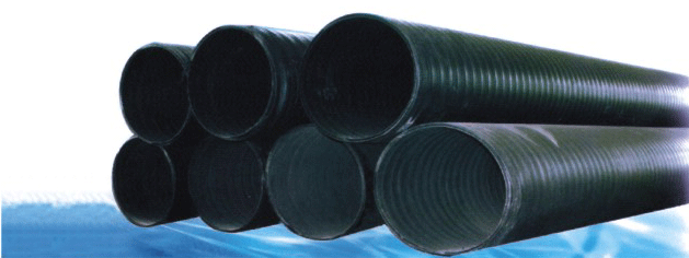 Composite flat wall plastic-steel embedded type seamless drain pipe